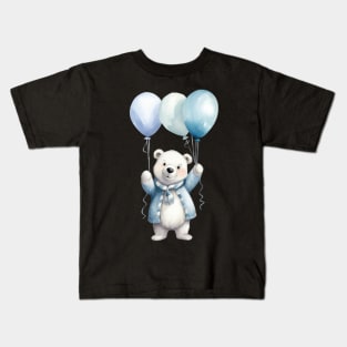 white cute bear Kids T-Shirt